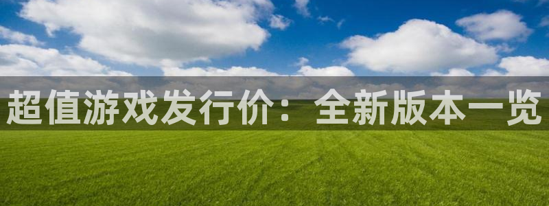 bg大游子市值：超值游戏发行价：全新版本一览